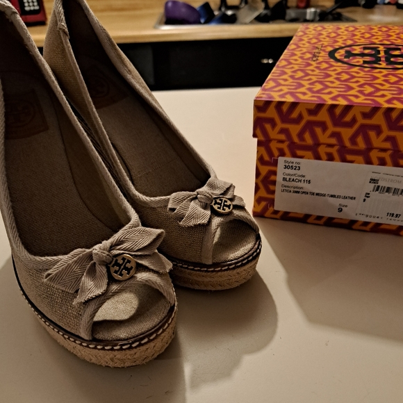 Tory Burch Shoes - LIKE NEW Tory Burch Wedges with Box